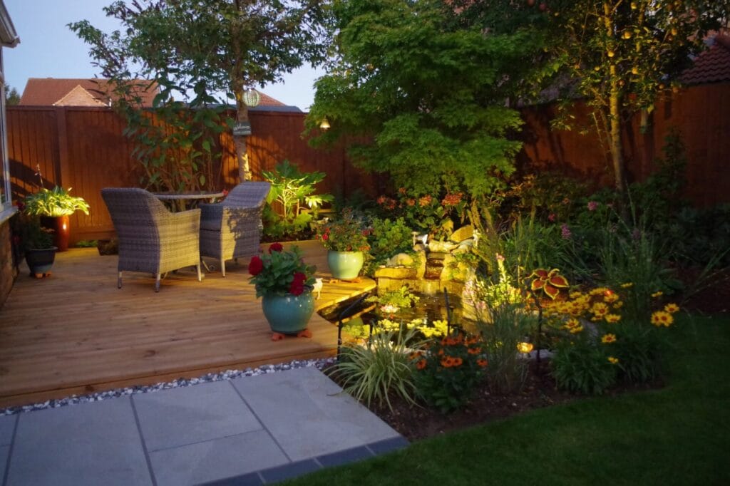 beautifully landscaped small backyard garden